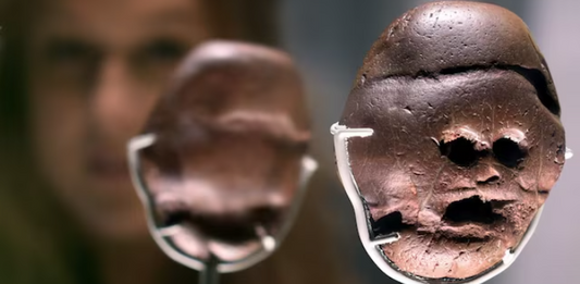 Makapansgat Pebble, displayed at the British Museum, London. Photo credit: Reuters 2016