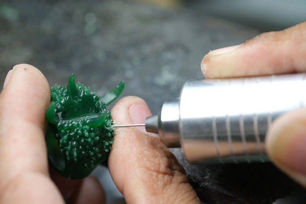 drilling a wax jewelry model