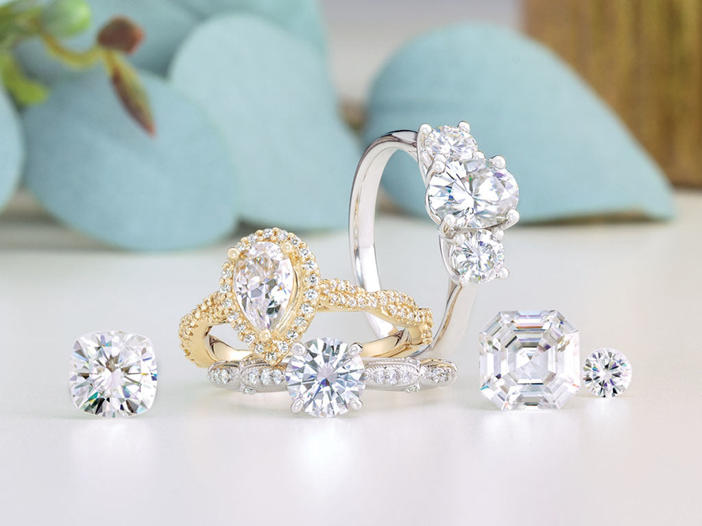 a selection of diamond rings