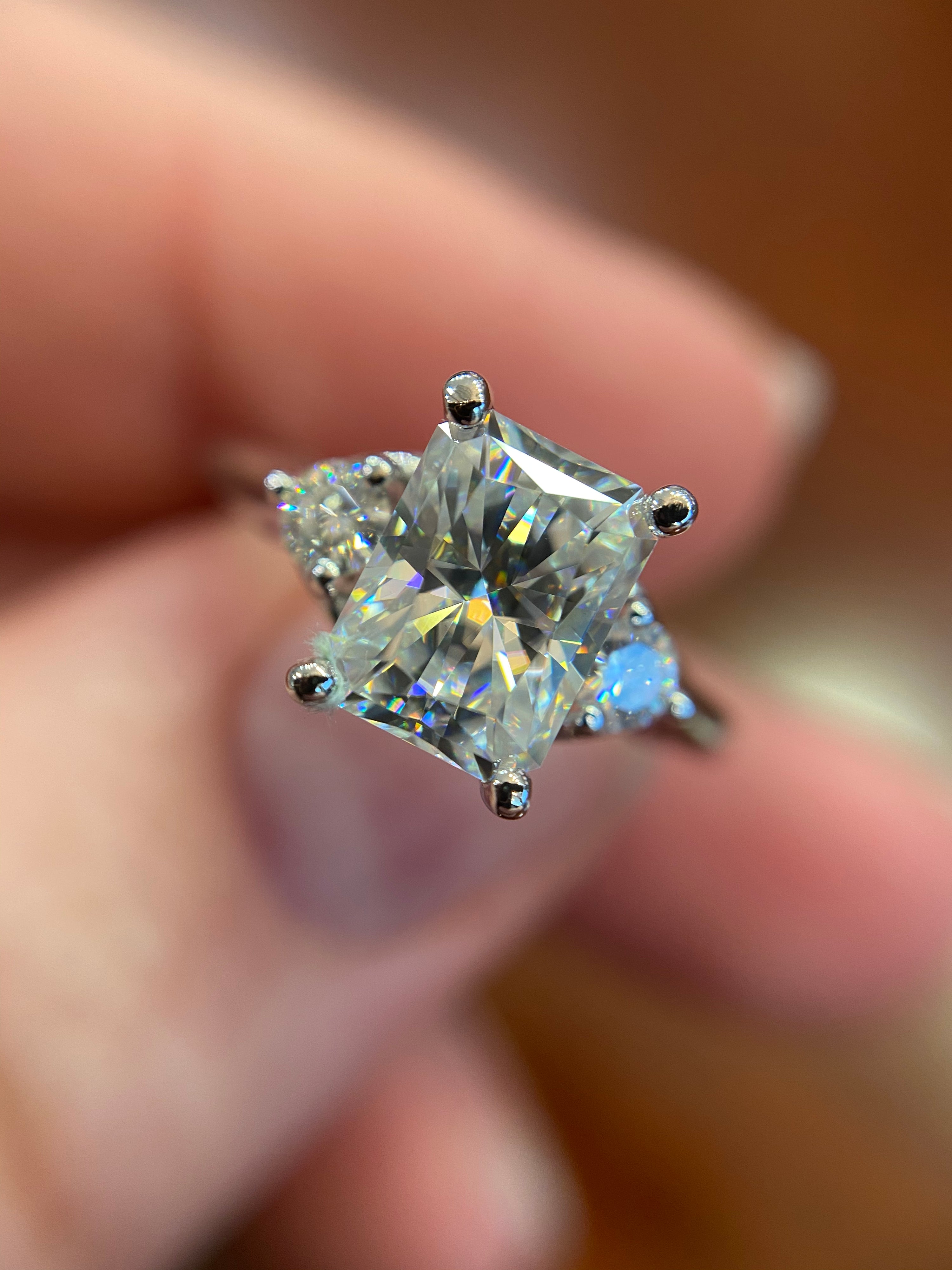 custom moissanite ring