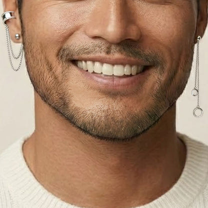 Two Paths Ear Cuff and Drop Earring Set