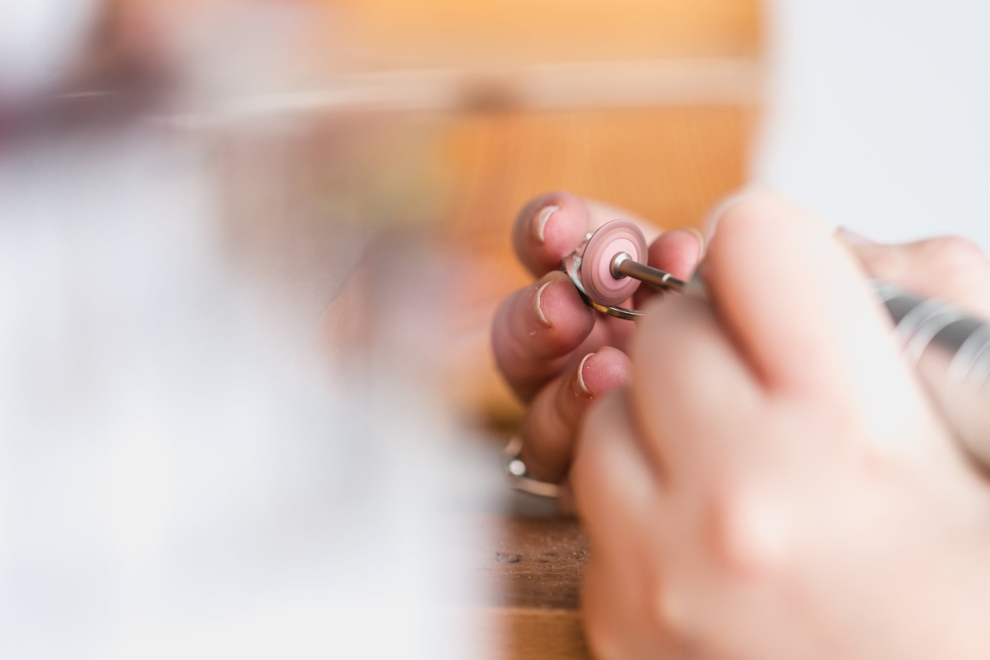 polishing jewelry