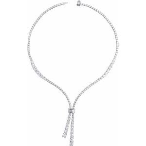 14K White 26 1/5 CTW Lab-Grown Diamond 20" Necklace - Stradley & Daughter