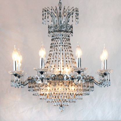 Shimmering Ice Blue Topaz and Sterling Silver Chandelier - Stradley & Daughter