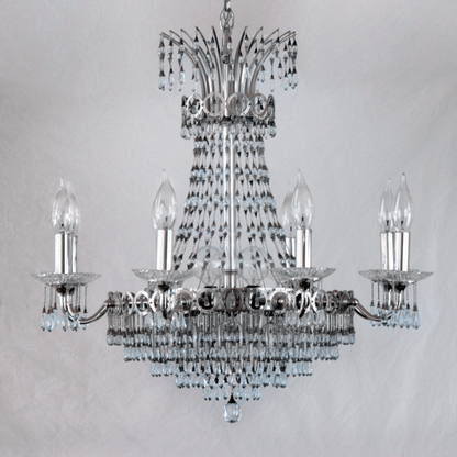 Shimmering Ice Blue Topaz and Sterling Silver Chandelier - Stradley & Daughter